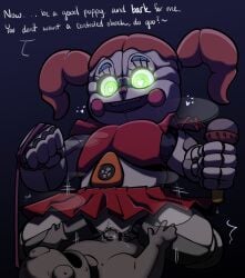 1boy 1female 1girls 1male 2024 2d 2d_(artwork) a_stranger12 animatronic animatronic_female astranger baby_(fnafsl) circus_baby circus_baby_(fnaf) circus_baby_(original) dominant domination english english_text female female_on_top femdom five_nights_at_freddy's five_nights_at_freddy's:_sister_location full_color green_eyes grey_body heart heart-shaped_pupils heart_eyes high_resolution highres leash male male_on_bottom male_penetrating male_penetrating_female motion_lines on_model penetration penile penile_penetration penis robot robot_girl scottgames text vaginal_penetration vaginal_sex