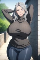 ai_generated breasts_bigger_than_head gilf grandmother huge_breasts ultrahentaisai