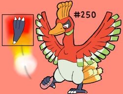 ambiguous_gender beak duo erection feathers feet foot_fetish foot_play footjob generation_2_pokemon genitals hashtag hi_res ho-oh id_number legendary_pokemon male nintendo penis pokemon pokemon_(species) secretsableye sex simple_background tail tapering_penis text toes wings