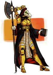 1girls 40k_theories adeptus_mechanicus axe big_breasts imperium_of_man inquisition_(warhammer_40k) inquisitor inquisitor_(warhammer_40k) original_character remleiz_(remleiz) sexualyeti skull_head warhammer_(franchise) warhammer_40k