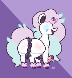 animal_genitalia animal_penis anus ass balls big_butt big_penis blue_eyes blue_mane blue_tail bodily_fluids dripping equid equine equine_anus equine_genitalia equine_penis erection eyelashes feral fluffy fluffy_mane fluffy_tail fur galarian_form galarian_ponyta generation_8_pokemon genital_fluids genitals hi_res hooves horn leaking_penis leaking_precum long_mane long_tail looking_at_viewer looking_back looking_back_at_viewer lopus_(artist) male mammal mane medial_ring mythological_creature mythological_equine mythology nintendo open_mouth penis pink_mane pink_penis pink_tail pokemon pokemon_(species) precum precum_drip precum_string presenting presenting_anus puffy_anus regional_form_(pokemon) smile smiling_at_viewer solo tail thick_thighs unicorn white_body white_fur