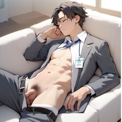 ai_generated blue_archive gay pie_yo21 sensei_(blue_archive) small_penis tagme yaoi