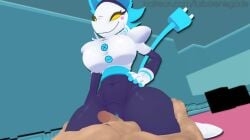 3d anthro blue_body blue_hair blue_pussy blurred_background blush boots button_(fastener) clothed clothing cord_tail darkner deltarune duo empty_eyes eyelashes female female_on_top footwear genitals gloves grinding_on_penis hair hand_on_hip hands_on_legs hands_on_thighs handwear hi_res human humanoid_genitalia humanoid_penis inside looking_at_another looking_at_partner lying machine male male/female mammal nipples nude_male on_back on_lap on_top partially_clothed penis pussy robot shoulder_pads sitting_on_lap smile source_filmmaker tail tasque_manager_(cryptiacurves) tasque_manager_(deltarune) thick_thighs turborenegade undertale_(series) white_boots white_clothing white_footwear white_gloves white_handwear yellow_eyes