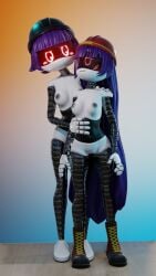 2girls 3d 3d_(artwork) alexandrstariy blue_hair daughter doll_(murder_drones) female female_only glitch_productions incest mommy mother mother_and_daughter murder_drones nsfw red_eyes robot robot_girl russian russian_girl stepanaan white_body yeva_(murder_drones)