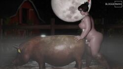 3d animated bestiality blizzard_entertainment bloggerman chubby female feral feral_on_female feral_on_human feral_penetrated fetish futa_on_feral futa_on_pig futanari human_penetrating_feral mei_(overwatch) no_sound outdoors overwatch overwatch_2 overweight overweight_female pig public sex tagme video video_games voluptuous zoophilia