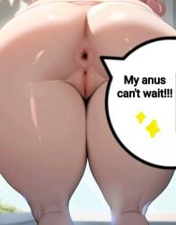 ai_generated anal anus anus_focus anus_only asking_for_it asking_for_sex ass ass_focus begging begging_for_anal big_ass female female_only myaim no_face original_character pov pov_ass pussy speaking speaking_to_viewer tagme talking talking_to_viewer text thighs