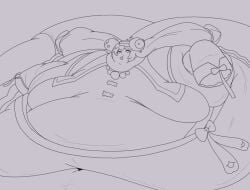 1girls blob female ghostva11a iono_(pokemon) obese obese_female overweight overweight_female pokemon_sv sharp_teeth sketch