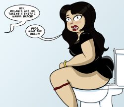 melanie microscribbles pants_down scat shitting toilet toilet_use