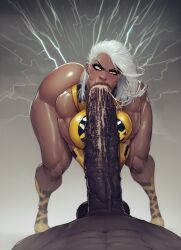 ai_generated dark-skinned_female dark-skinned_male devil_hs_(copied_style) empressazzy erection female huge_ass huge_cock hyper_penis long_penis male marvel marvel_comics massive_ass ororo_munroe storm_(x-men) straight superheroine veiny_penis white_hair wide_ass x-men