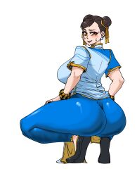 1girls ass big_ass big_breasts breasts busty china_dress chun-li curvaceous curvy curvy_body curvy_female curvy_figure escape1111 female hair_bun huge_ass huge_breasts large_breasts mature_female milf squatting street_fighter street_fighter_6 thick_thighs thighs voluptuous white_background