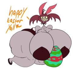 1girls easter easter_egg gigantic_ass gigantic_breasts huge_ass huge_breasts hyper_breasts jillo_(lazyppnsfw) lazypummalbutt looking_at_viewer massive_ass massive_breasts smile thick_thighs