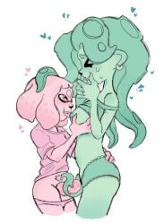 2futas artist_request big_penis bottomless breasts clothed clothing duo futa_on_futa futa_only futa_sans_balls futanari humanoid inkling marina_(splatoon) mostly_nude octoling off_the_hook_(splatoon) panties partially_clothed pearl_(splatoon) penis prehensile_penis small_dom_big_sub source_request splatoon splatoon_2 standing tentacle tentacle_penis tentadick underwear yuri