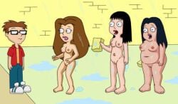 american_dad bbw clothed_male debbie_hyman hayley_smith lisa_silver medium_breasts nude nude_female pussy washing wet young yuraofthehairfan