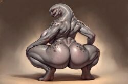 1:1 1:1_aspect_ratio 1girls 2024 343_industries ai_generated alien alien_girl alien_humanoid anthro anthropomorphic ass bald bedroom_eyes big_ass big_breasts big_butt breasts bungie butt butt_crack crouching crouching_female curvy_figure dat_ass dimples_of_venus eyelashes facing_away feet female female_focus female_only female_sangheili from_behind from_behind_position full_body gray_body grey_body grey_skin half-closed_eyes halo_(game) halo_(series) hand_on_knee hand_on_leg hand_on_thigh hi_res high_resolution highres long_neck looking_at_viewer looking_back looking_back_at_viewer mandibles microsoft naked naked_female narrow_waist no_humans no_nose non_mammal_breast nude nude_female on_ground open_mouth rear_view royalbluegamer sangheili sharp_teeth slit_pupils smile solo solo_female solo_focus squat squatting squatting_position tagme teeth thick_ass thick_thighs toes voluptuous voluptuous_female wide_hips xbox xbox_game_studios yellow_eyes yellow_sclera