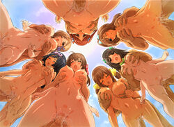 6+boys 6+girls 7boys 7girls black_hair blue_eyes blush breast_grab breasts brown_eyes brown_hair censored closed_eyes cum cum_in_pussy cum_inside group_sex hair_ribbon kakinop large_breasts long_hair mosaic_censoring multiple_boys multiple_girls nipples nude open_mouth orgy original penis purple_hair pussy reverse_standing_congress ribbon sex short_hair testicles tied_hair twintails vaginal_penetration