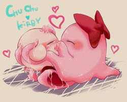 blush chuchu_(kirby) closed_eyes couple crying cum cute goo heart kirby kirby_(series) mmtora ribbons sex smile tears tentacle