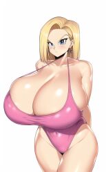 1girls ai_generated android_18 blonde blonde_hair blonde_hair_female blue_eyes blue_eyes_female cameltoe ch1996art cleavage curvy dragon_ball erect_nipples female gigantic_breasts huge_areolae huge_ass nai_diffusion puffy_nipples short_hair short_hair_female stable_diffusion thick_lips voluptuous wide_hips yellow_hair