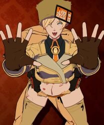 1boy1girl 3d ahe_gao ambiguous_penetration doggy_style fucked_from_behind fucked_silly fucking grabbing_from_behind guilty_gear guilty_gear_strive happy_sex lolikill millia_rage ntr sol_badguy tongue_out