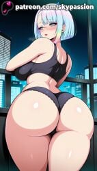 1girls 2025 ai_assisted ai_generated anime artist_name ass ass_focus asymmetrical_bangs backboob big_ass big_breasts big_butt big_chest black_bra black_tank_top black_underwear blue_hair blush bookshelf booty breasts bubble_ass bubble_butt building bust busty buttocks chest city cityscape clothed_female curvy_ass curvy_butt cyberpunk:_edgerunners fat_ass female_focus female_only firm_ass from_behind giant_ass glasses gradient_hair heavy_ass hi_res high_quality high_resolution highres huge_ass indoors juicy_ass juicy_butt large_ass large_breasts looking_back lucyna_kushinada massive_ass multicolored_hair night night_sky open_mouth panties patreon patreon_username perfect_ass pink_hair plump_ass round_ass semi-rimless_eyewear sexy_ass short_hair sky skypassion skyscraper solo stable_diffusion tank_top thick_ass thick_thighs thighs thong tight_ass under-rim_eyewear underwear voluptuous_ass watermark white_hair wide_ass window