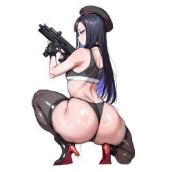 eunhwa_(nikke) goddess_of_victory:_nikke gun panties seductive_pose sweaty_butt tagme
