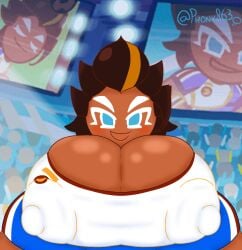 big_ass big_breasts big_hips breasts busty busty_boy choco_ball_cookie cookie_run cookie_run_ovenbreak football phony863_(artist) soccer soccer_uniform spots