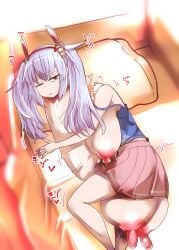 azur_lane balls bar_censor breast_ball breast_balls censored futanari huge_balls huge_breasts huge_cock huge_cock hyper_penis intersex laffey_(azur_lane) long_nipples norikin penis_transformation penis_with_head psd_available pussy pussy_neck unusual_genitalia_placement unusual_pussy_placement what