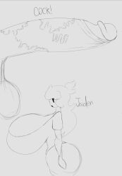 1girls cock emodood489 excessive_ball_size excessive_breast excessive_penis female huge_breasts hyper_penis jaiden jaiden_animations monochrome penis tagme voluptuous voluptuous_female