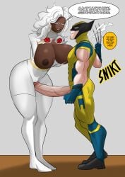 big_breasts cameltoe dark-skinned_female ebony english_text erection hourglass_figure huge_cock impressed interracial logan_(x-men) marvel marvel_comics ororo_munroe ripped_clothing storm_(x-men) superhero superheroine thick_thighs venomarts00 white_hair wolverine_(x-men) x-men x-men:_the_animated_series zstorys22
