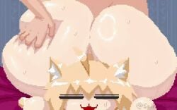 1boy 1girls anal anal_sex anal_sex animated animated animated anon ass ass_bigger_than_head ass_focus ass_grab big_ass bubble_butt cat_ears cat_tail closed_eyes fucked_from_behind fucked_silly jiggle jiggling jiggling_ass massive_ass melty_blood neco-arc pixel_animation pixel_art shortstack smaller_sub smile spinneborg sweat sweatdrop sweating tagme tail tsukihime wobble wobbling_ass