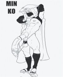 ball_stretcher cloak confidently_naked geta geta_sandals hatake_kakashi hokage hokage_hat huge_cock large_penis male male_only masked masked_male minkoni2 muscular muscular_male naruto naruto_(series) piercing prince_albert_piercing pubic_hair solo solo_focus solo_male spandex stirrup_socks thong