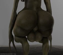 2_fingers 3d_(artwork) ass backsack balls big_balls big_butt blurred_background blurred_character blurred_face bodily_fluids brown_body brown_skin casual_exposure casual_nudity darwinthejockey dialogue digital_media_(artwork) dirt fingers fog foggy_background genitals gun hi_res huge_balls huge_butt humanoid male muscular muscular_butt muscular_thighs nude ranged_weapon rear_view rifle signature solo source_filmmaker_(artwork) standing sweat sweatdrop sweaty_balls sweaty_body sweaty_butt sweaty_genitalia sweaty_legs sweaty_thighs teeth text thick_thighs vortigaunt weapon wide_hips