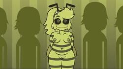 :3 antennae bad_edit bee bee_girl breasts bug bweswees_bizznip chubby colorbox_(mustard) female fur furry incredibox incredibox_mod insects kinky_guy_xd looking_at_viewer lowres naked nipples nude pussy solo stripes thick thick_thighs thighs wings yellow_body yellow_eyes yellow_fur