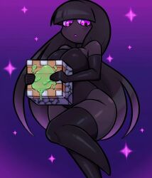 anthro anthropomorphic endergirl enderman enderwoman goth goth_girl minecraft minecraft_mob piston_(minecraft)