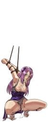 after_sex armpits barefoot blue_eyes bondage bondage bound bound_wrists breasts cg cum cum_in_mouth cum_in_pussy cum_on_body cum_on_breasts cum_on_tongue cumdrip dameda_(hentai_heroes) facial feet female female_pubic_hair frogtie green_background green_eyes hairband hentai_heroes kinkoid large_breasts ling lipstick long_hair makeup medium_breasts nail_polish nipples no_panties official_art panties parody pubic_hair purple_hair pussy rolling_eyes rope sakura_haruno simple_background solo spread_legs squatting sweat tears tiptoes tongue tongue_out uncensored underwear