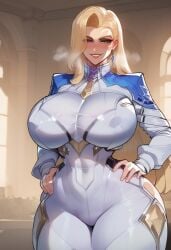 ai_generated big_breasts civitai dagger_(marvel) looking_at_viewer marvel marvel_rivals skin_tight skinsuit smile whisperinggale wide_hips