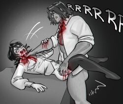2boys anal anal_sex blood_in_mouth blood_on_face blood_splatter blood_stain bridalbeast dominant dominant_male domination fucked_into_submission fucked_senseless fucked_silly gay gay_anal gay_domination gay_male gay_sex guro karl_heisenberg male maledom malesub missionary missionary_position missionary_sex ocxcanon original_character precum precum_drip precum_on_penis precum_string resident_evil resident_evil_8:_village rough_sex scratch_mark scratch_marks scratches scratching submission submissive submissive_male yaoi