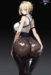 1girls ai_generated big_breasts evelyn_chevalier female from_behind_position huge_ass marshalperv pantyhose pervmarshal thick_thighs torn_pants zenless_zone_zero