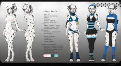 2013 anthro ass black blue_eyes breasts canid canine canis cute dalmatian domestic_dog female floppy_ear fur furry hair hair_over_eyes kara_resch mammal model_sheet multi_nipple nipples nnecgrau nude pink_nose pussy short_hair smile white_fur white_hair