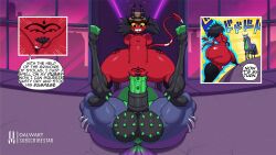1girls 1horse ass balls big_balls big_penis black_hair black_horns black_iris black_nails breasts bumpy_balls bumpy_penis crotch_tattoo cum cumflated_belly cumflation dalwart dialogue fat_ass female hairy_pussy hat heart_symbol hellaverse helluva_boss horns horse horse_penis horsecock huge_balls huge_cock humanoid humanoid_penetrated hyper_balls hyper_cumflation hyper_penetration hyper_penis hyper_stomach_bulge imp jojo_reference kneehighs large_insertion male millie_(helluva_boss) naked nasty_(dalwart) penis pubic_hair pubic_tattoo pussy red-skinned_female red_areola red_skin reverse_cowgirl_position spiked_balls spiked_penis spiky_cock stomach_bulge tail tattoo thick_thighs vagina vaginal vaginal_insertion vaginal_penetration vaginal_sex white_skin yellow_eyes zoom_in zoophilia