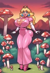 1girls ai_generated big_ass big_breasts bimbo blonde_hair civitai cleavage crown dress female full_body fully_clothed fully_clothed_female grass high_heels huge_breasts human light-skinned_female long_hair mario_(series) mushroom nintendo open_mouth outdoors pink_dress princess princess_peach royalty smile solo standing super_mario_bros. tagme thick_thighs tight_clothing totallynotafurry789 voluptuous