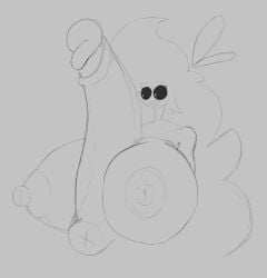 1girls ass big_ass big_breasts big_nipples breasts cock cowlick disembodied_penis emodood489 female huge_ass huge_breasts massive_breasts monochrome original_character paizuri penis self_insert sharp_teeth sketch tagme