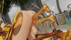 1futa 3boys 3d 3d_(artwork) activision alternate_costume alternate_version alternate_version_available alternate_wings angela_ziegler artist_name bee blizzard_entertainment bread croissant food futanari gif_version_available honey honey_(food) honey_bee honey_bee_mercy intersex kaepora_(artist) mercy overwatch overwatch_2 penis penis_creature png watermark