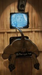 animal_ears anus ass barefoot english_text female furry indoors pussy soles solo tagme tail