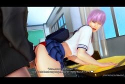 ayane_(doa) chobixpho dead_or_alive dead_or_alive_5 female highschool kunoichi ninja_gaiden school_uniform schoolgirl
