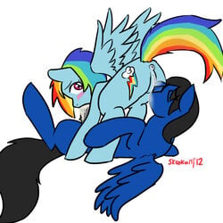 69 2012 anus ass blue_body blush cum cum_in_mouth cunnilingus cutie_mark equine eyewear fellatio female feral friendship_is_magic glasses horse horsecock looking_back lying male my_little_pony on_back oral oral_sex original_character pegasus penis plain_background pony pussy pussy_juice rainbow_dash_(mlp) sex signature skookum straight vaginal_penetration white_background wings