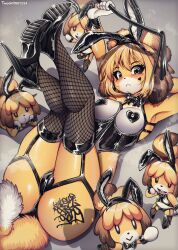 abstract_background absurd_res animal_crossing anthro ass black_clothing black_footwear black_shoes blonde_hair blush bow_tie bunny_costume butt_tattoo camel_toe canid canine canis clothed clothing collar corset costume crossed_legs domestic_dog eyebrows eyelashes fake_ears fake_rabbit_ears female fishnet_clothing fishnet_legwear fluffy fluffy_tail footwear footwear_fetish fur garter_belt garter_straps genital_outline gradient_fur hair heart_symbol hi_res high_heels isabelle_(animal_crossing) latex latex_clothing legs_up legwear lingerie looking_at_viewer lying mammal nintendo on_back panties panties_bulge partially_clothed pasties plushie plushification pussy_outline shoe_soles shoes simple_background solo steam tail tattoo topwear tweenstrip underwear whip white_body white_fur yellow_body yellow_eyes yellow_fur