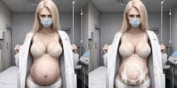 ai_generated alien alien_(franchise) belly_movement big_breasts bra facemask female pregnant veltro01 xray_view