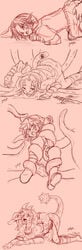 2boys anal androgynous bent_over femboy gay girly hat hylian link link_(ocarina_of_time) link_(skyward_sword) link_(twilight_princess) lizalfos male male_only malesub monochrome monster_on_male morpha multiple_boys multiple_males ocarina_of_time pointy_ears restrained skyward_sword tentacle tentacle_on_male tentacles_on_male tentacles_on_trap the_legend_of_zelda trap yaoi young young_link