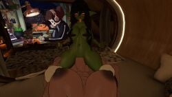 1female 1futa 3d big_breasts big_penis cowgirl_position futa_on_female goblin goblin_female goofmann lopunny pasties queenstarvr riding shortstack thick_thighs vrchat