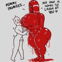 1girls blood blood_on_face breasts carrie_(series) carrie_white covered_in_blood dialogue huge_breasts lewdbeef naked naked_female nude thick_thighs